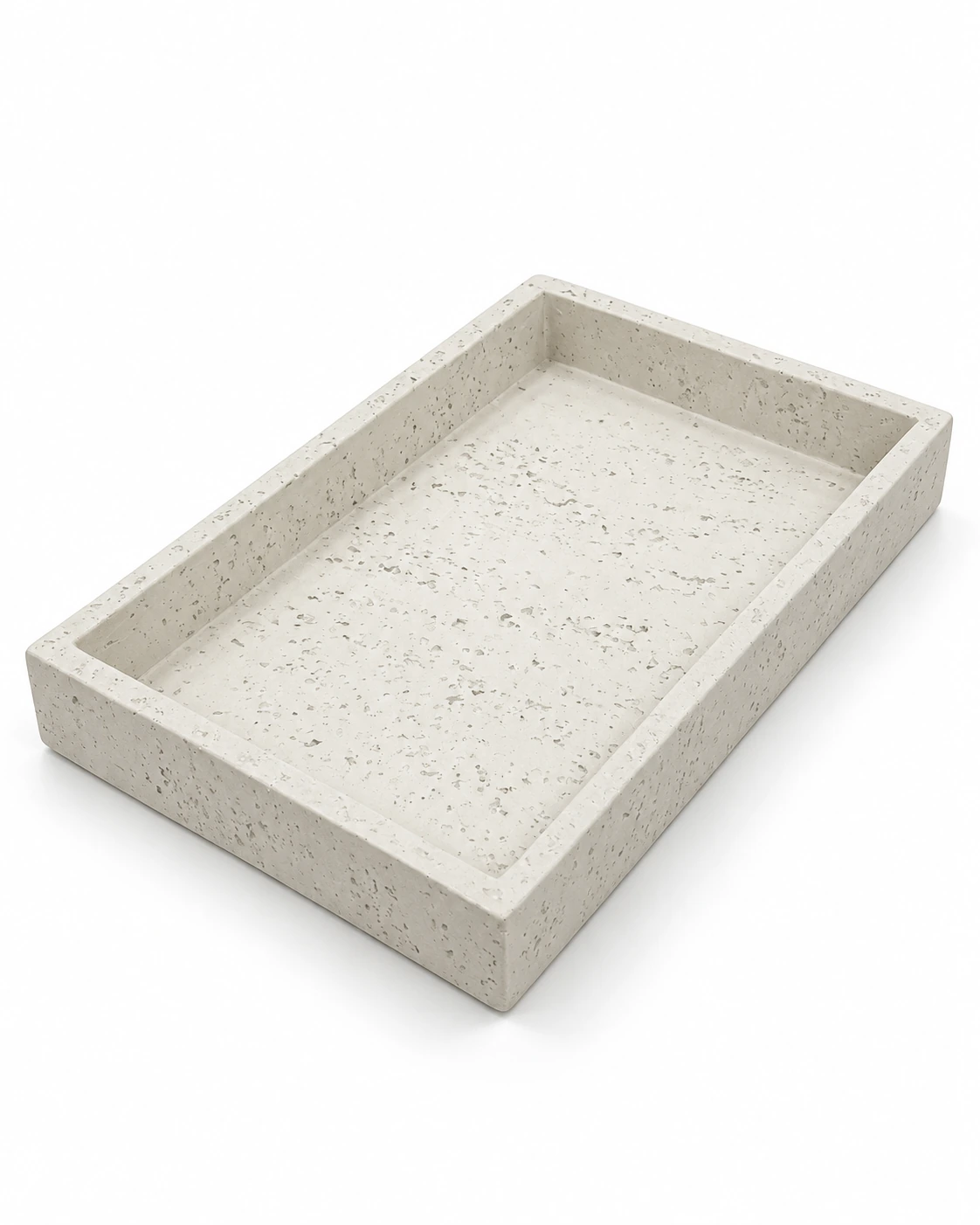 Small stone tray with rounded corners