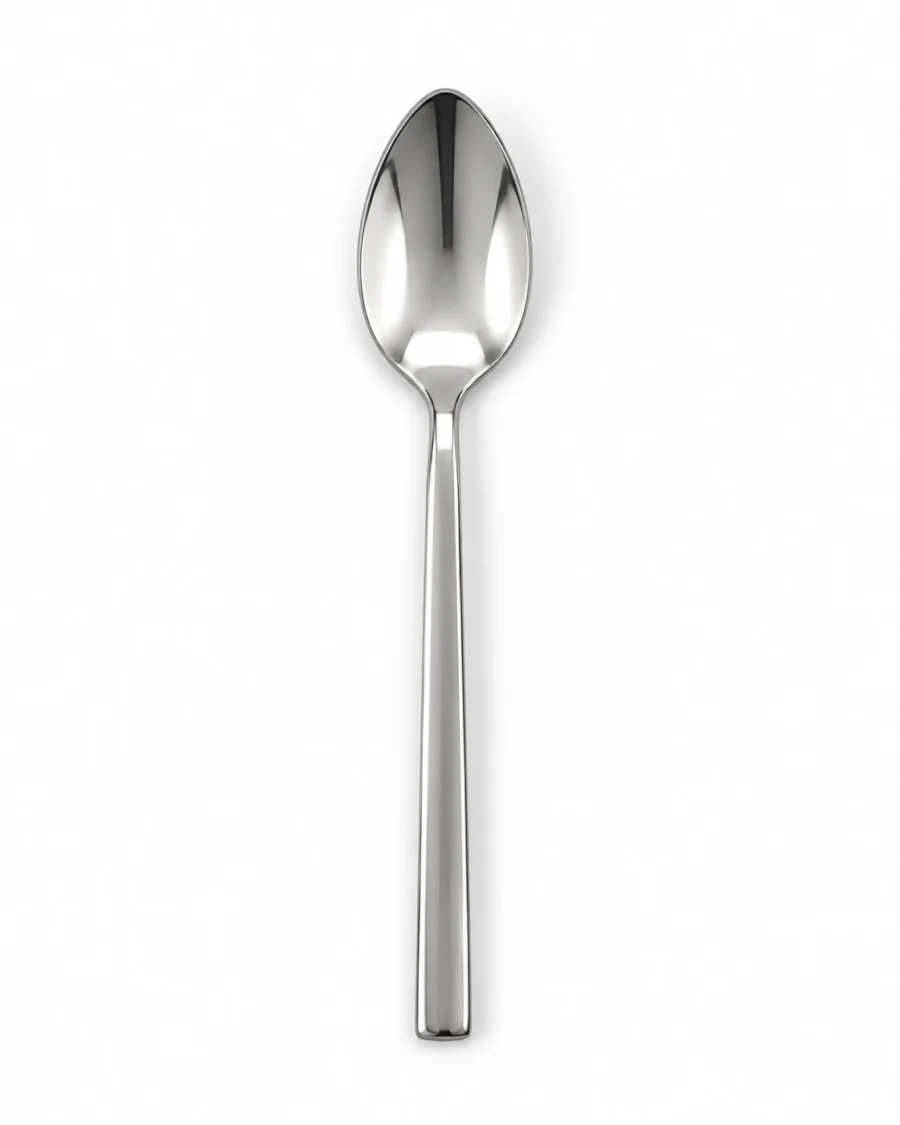 Stainless steel tea spoons with oval bowls, in a 12-piece pack